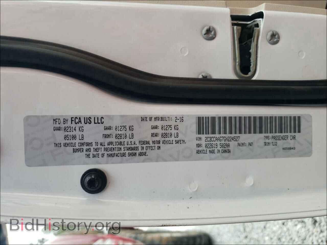 2016 CHRYSLER 300 - VIN: 2C3CCAAG7GH224527 - Фото 10