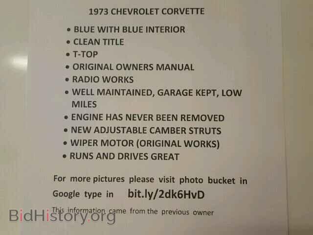 1973 CHEVROLET CORVETTE - VIN: 1Z37J3S401163 - Фото 9