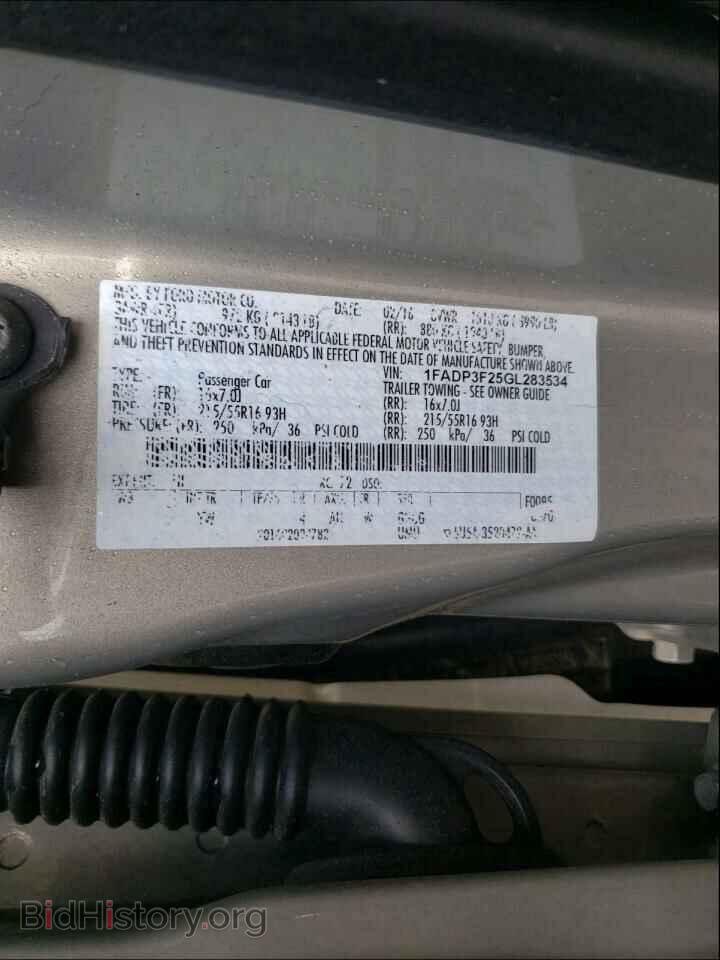 2016 FORD FOCUS - VIN: 1FADP3F25GL283534 - Фото 10