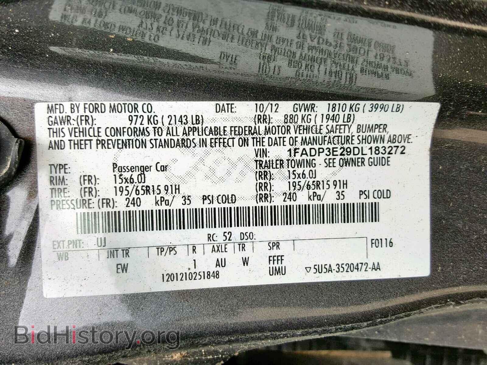 2013 FORD FOCUS - VIN: 1FADP3E29DL183272 - Photo 10