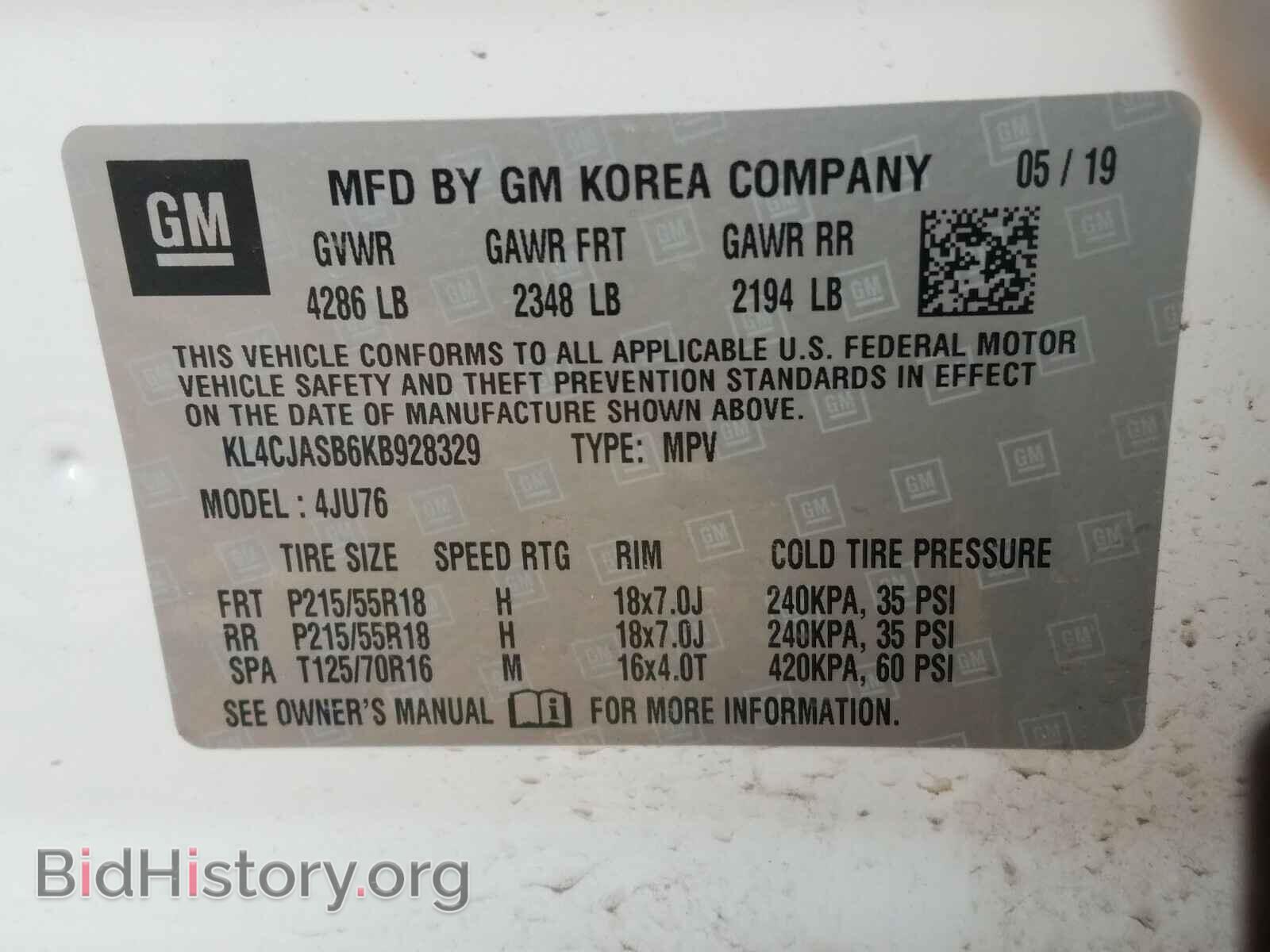 2019 BUICK ENCORE - VIN: KL4CJASB6KB928329 - Photo 10