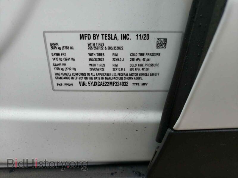 2021 Tesla MODEL X (VIN 5YJXCAE22MF324032) — photo 10 of 10