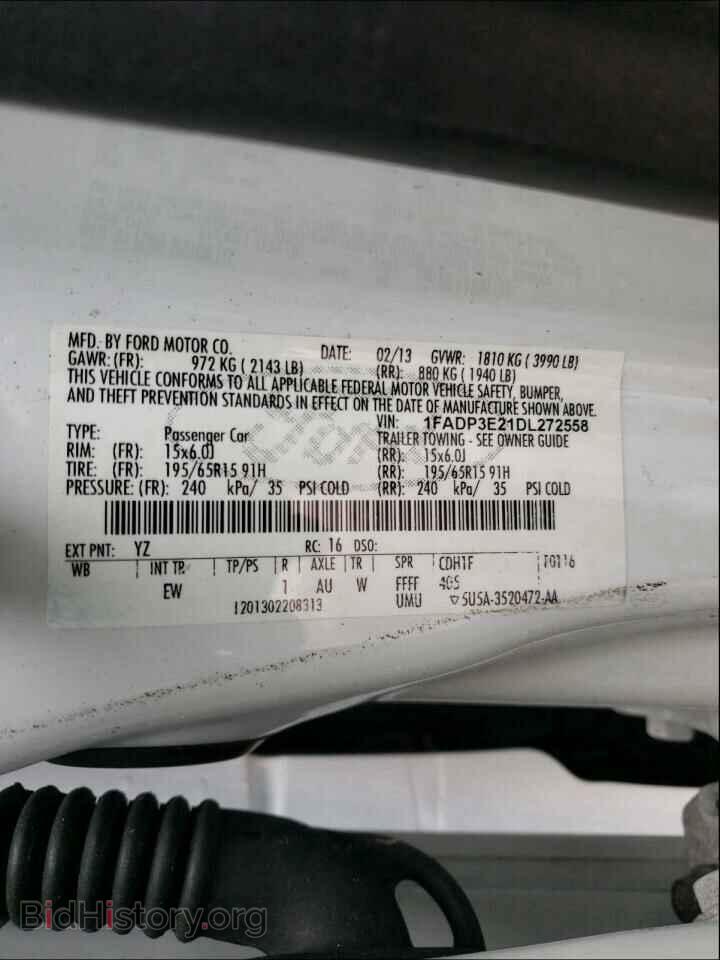 2013 FORD FOCUS - VIN: 1FADP3E21DL272558 - Фото 10
