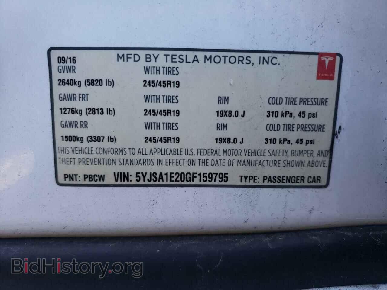 2016 TESLA MODEL S - VIN: 5YJSA1E20GF159795 - Photo 10