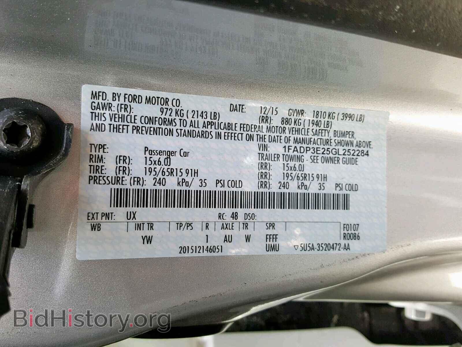 2016 FORD FOCUS - VIN: 1FADP3E25GL252284 - Photo 10