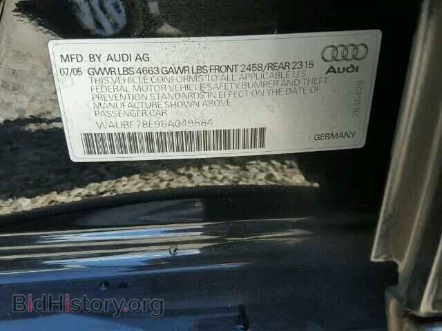 2006 AUDI A4 - VIN: WAUBF78E96A049584 - Фото 10