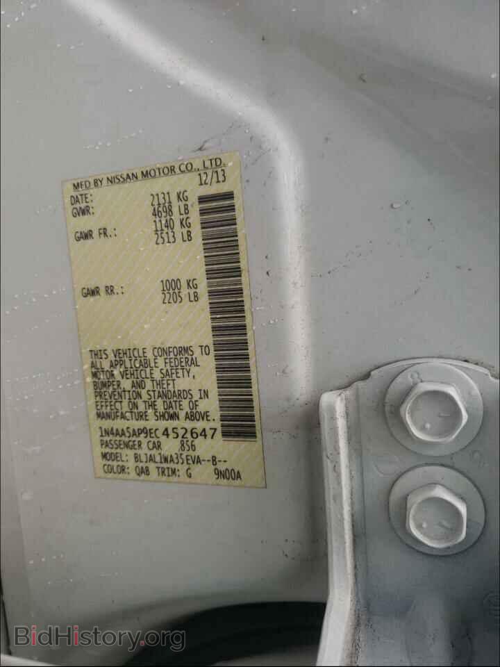 2014 NISSAN MAXIMA - VIN: 1N4AA5AP9EC452647 - Photo 10