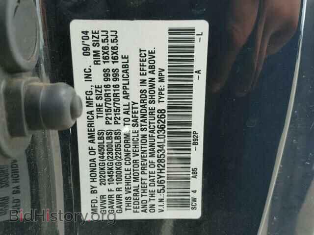 2004 HONDA ELEMENT - VIN: 5J6YH28534L036268 - Фото 10