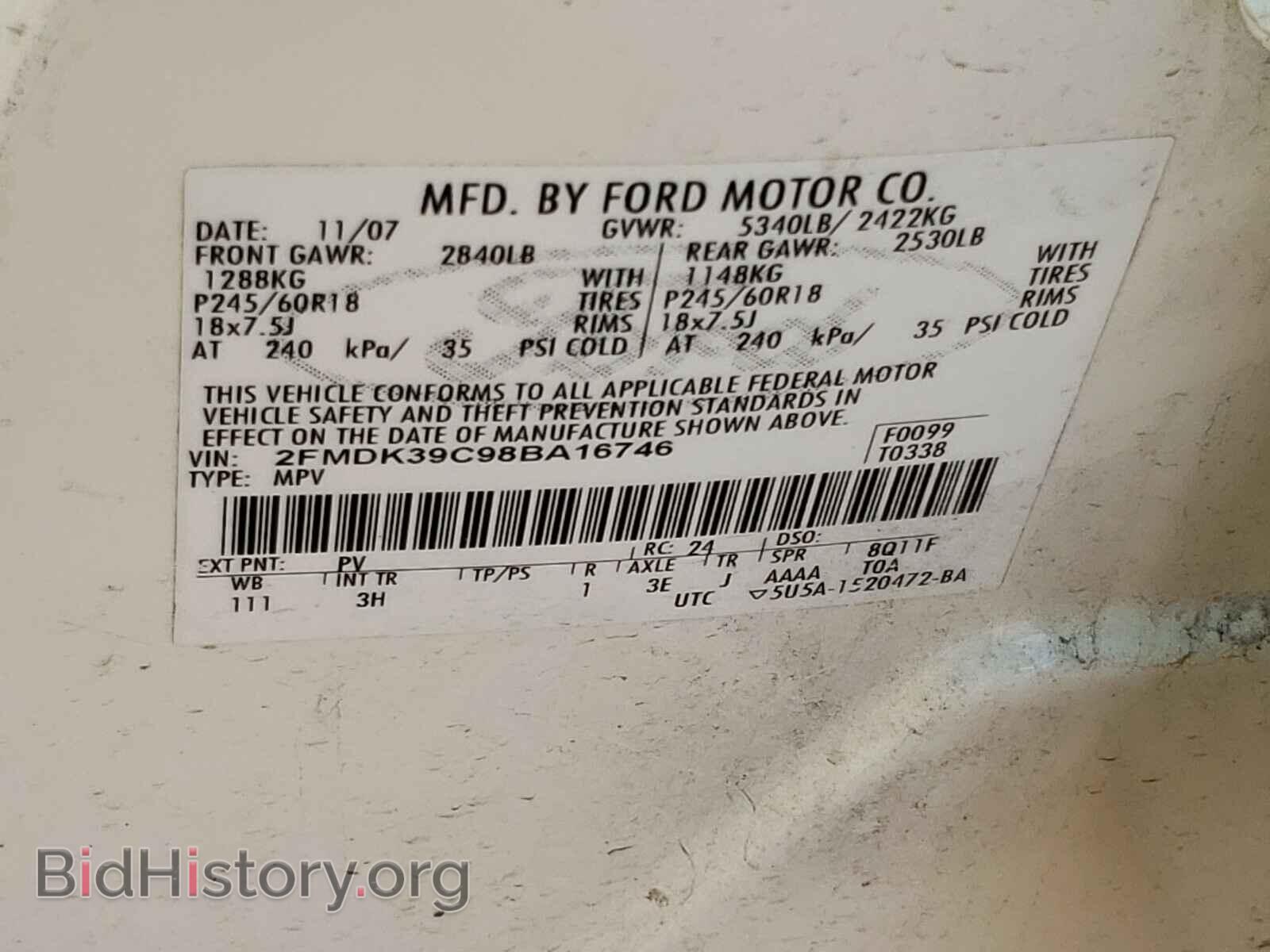 2008 FORD EDGE - VIN: 2FMDK39C98BA16746 - Photo 10