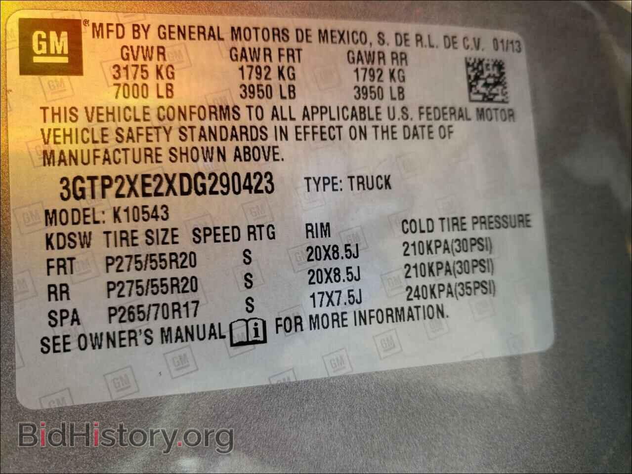 2013 GMC SIERRA - VIN: 3GTP2XE2XDG290423 - Фото 10