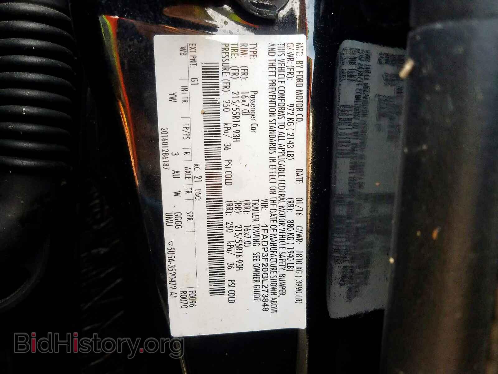 2016 FORD FOCUS - VIN: 1FADP3F20GL273848 - Фото 10