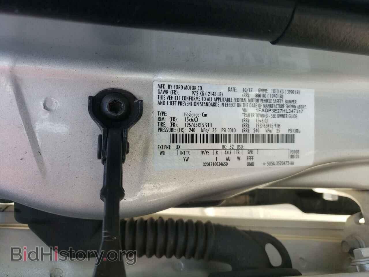 2017 FORD FOCUS - VIN: 1FADP3E27HL347317 - Фото 10