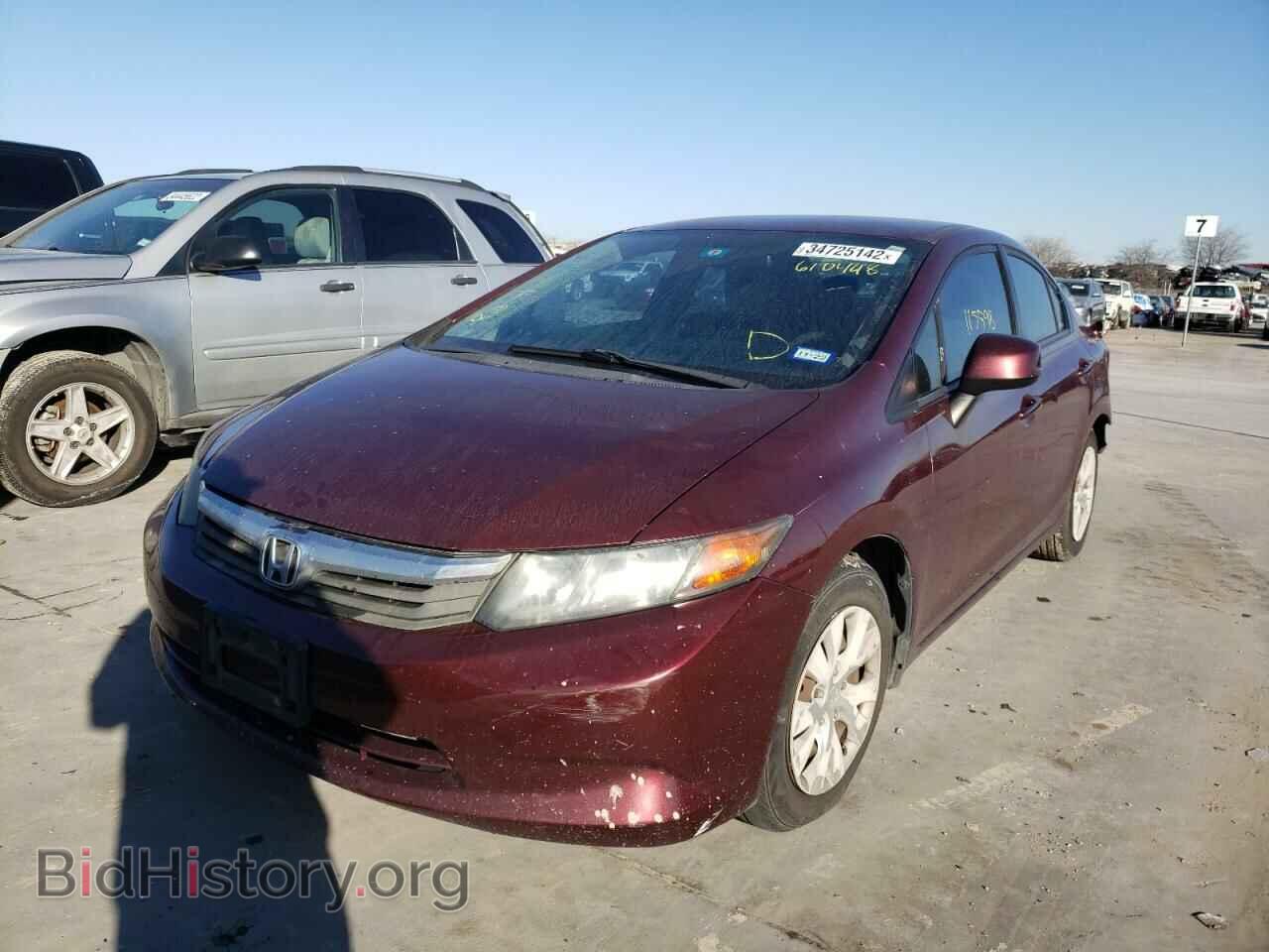 2012 HONDA CIVIC - VIN: 2HGFB2F57CH610448 - Фото 2