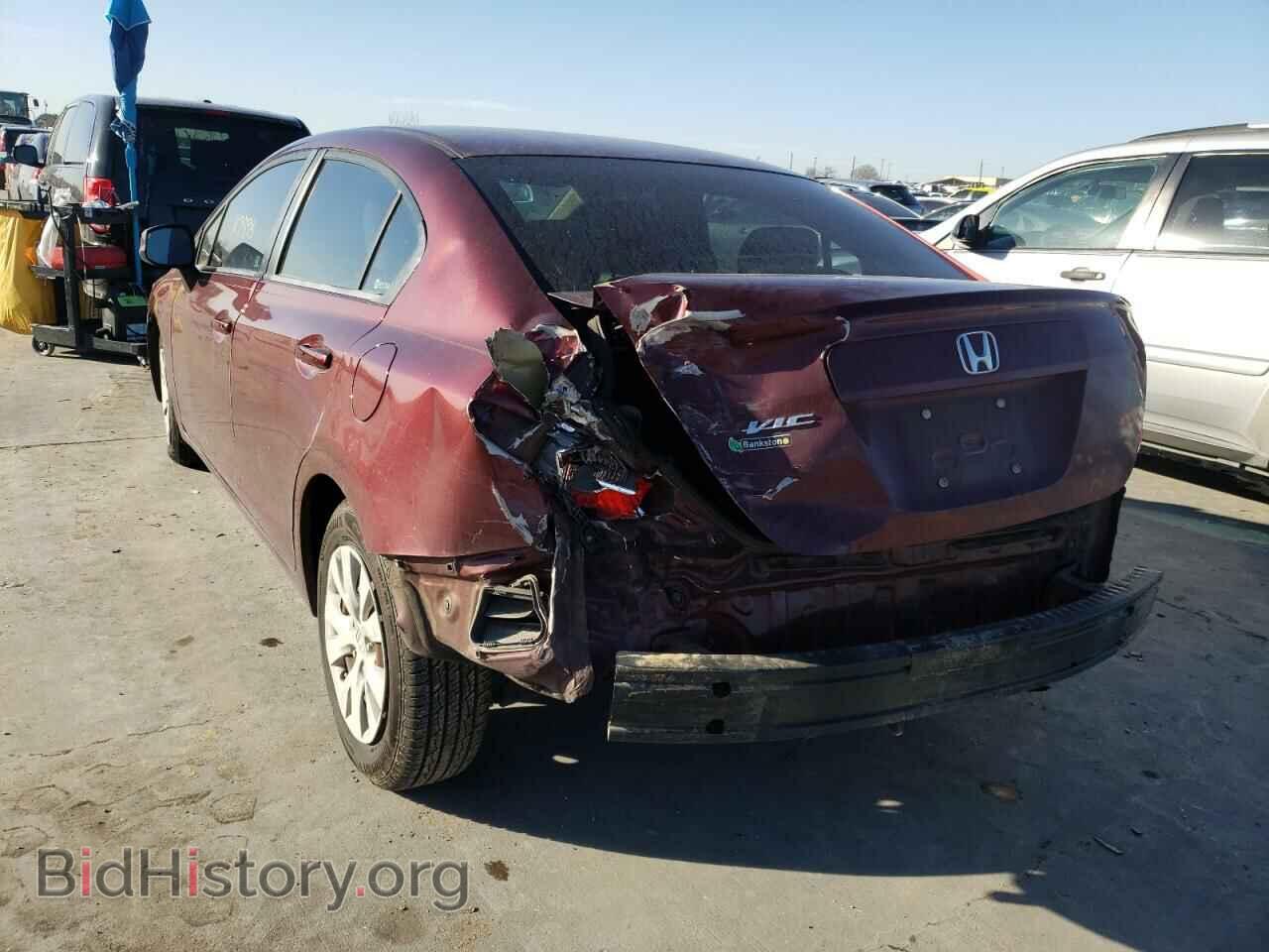 2012 HONDA CIVIC - VIN: 2HGFB2F57CH610448 - Фото 3
