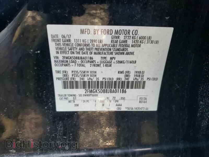 2018 Ford FLEX (VIN 2FMGK5D88JBA01186) — photo 10 of 10