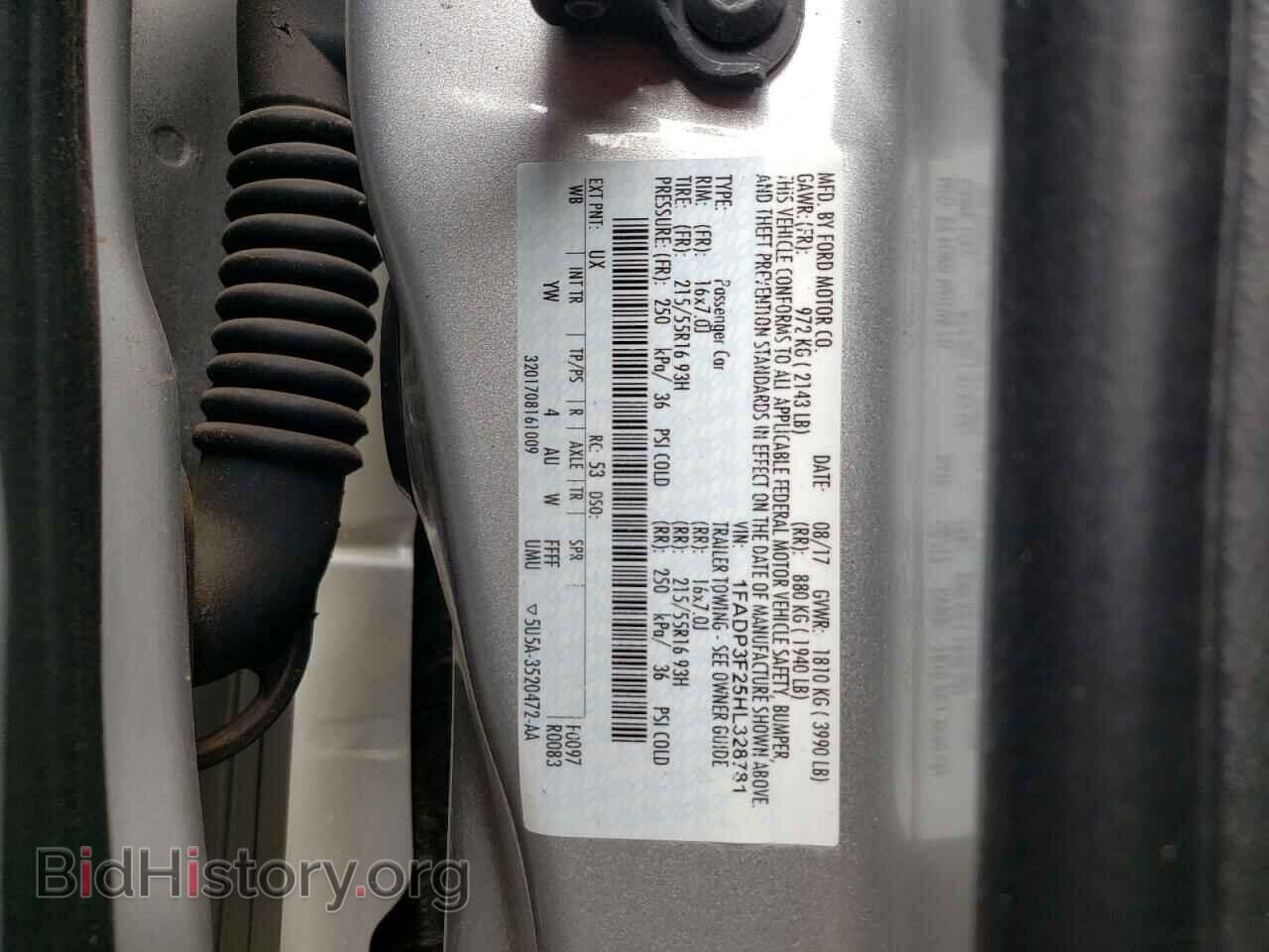 2017 FORD FOCUS - VIN: 1FADP3F25HL328781 - Фото 10