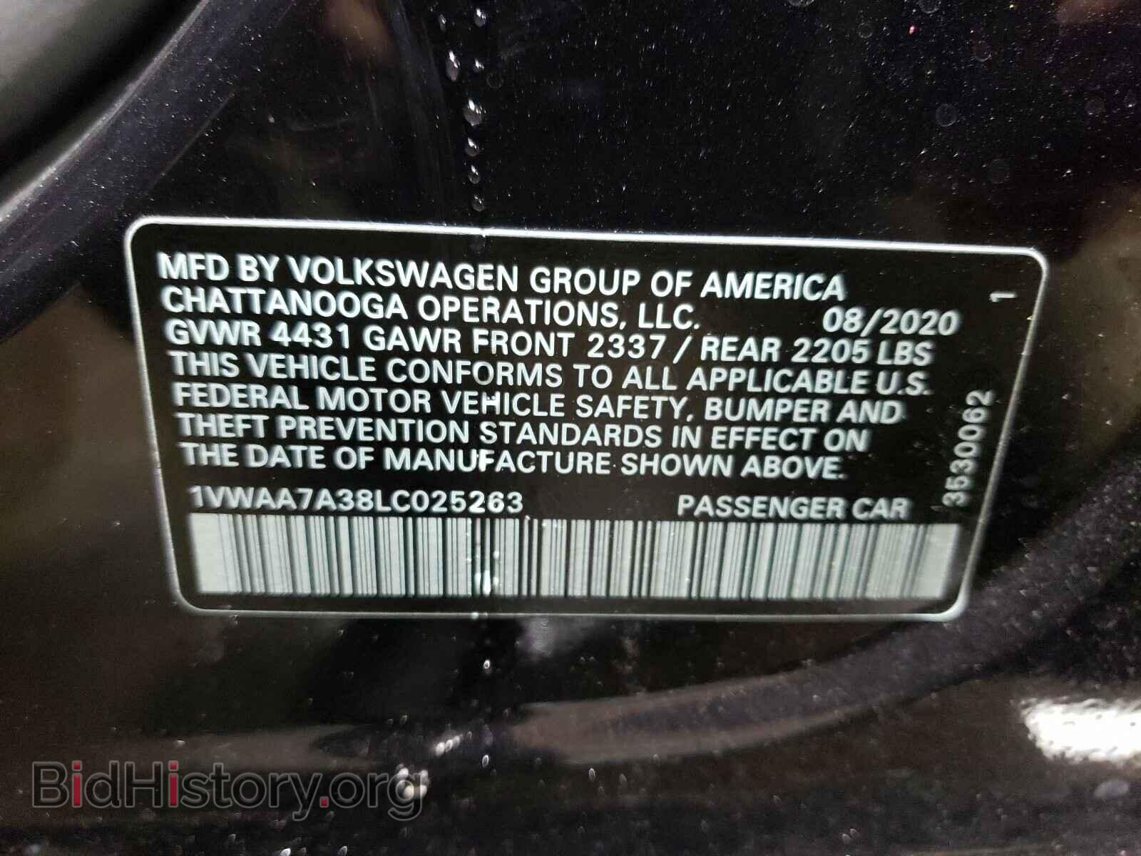 2020 VOLKSWAGEN PASSAT - VIN: 1VWAA7A38LC025263 - Фото 10