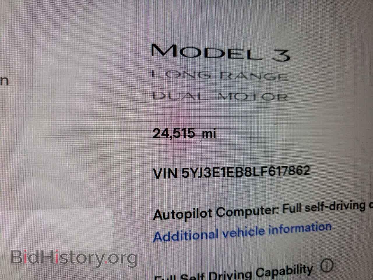 2020 TESLA MODEL 3 - VIN: 5YJ3E1EB8LF617862 - Фото 8