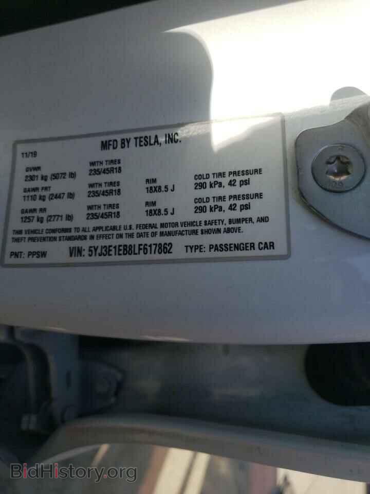 2020 TESLA MODEL 3 - VIN: 5YJ3E1EB8LF617862 - Фото 10