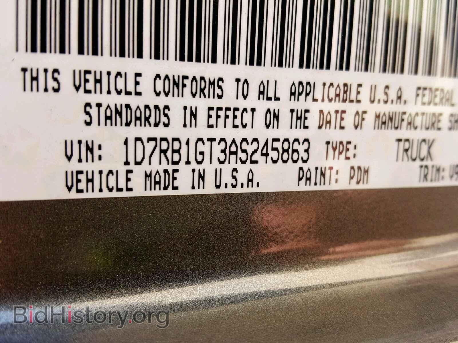 2010 DODGE RAM 1500 - VIN: 1D7RB1GT3AS245863 - Фото 10