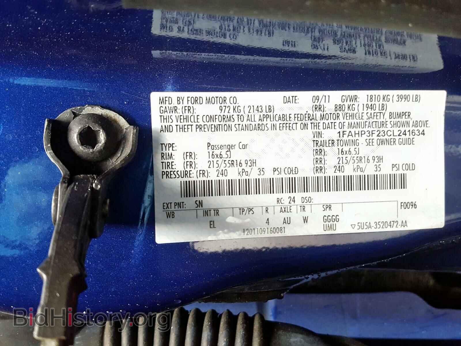 2012 FORD FOCUS - VIN: 1FAHP3F23CL241634 - Photo 10