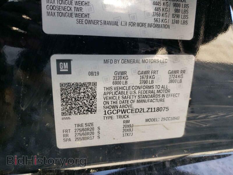 2020 Chevrolet SILVERADO (VIN 1GCPWCED2LZ118075) — photo 10 of 10