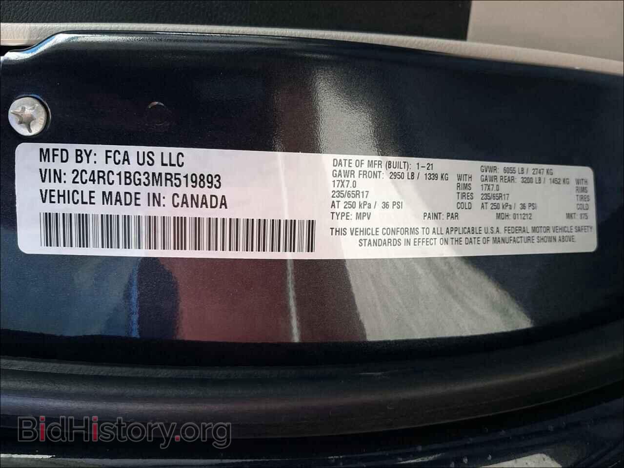 2021 CHRYSLER PACIFICA - VIN: 2C4RC1BG3MR519893 - Photo 10
