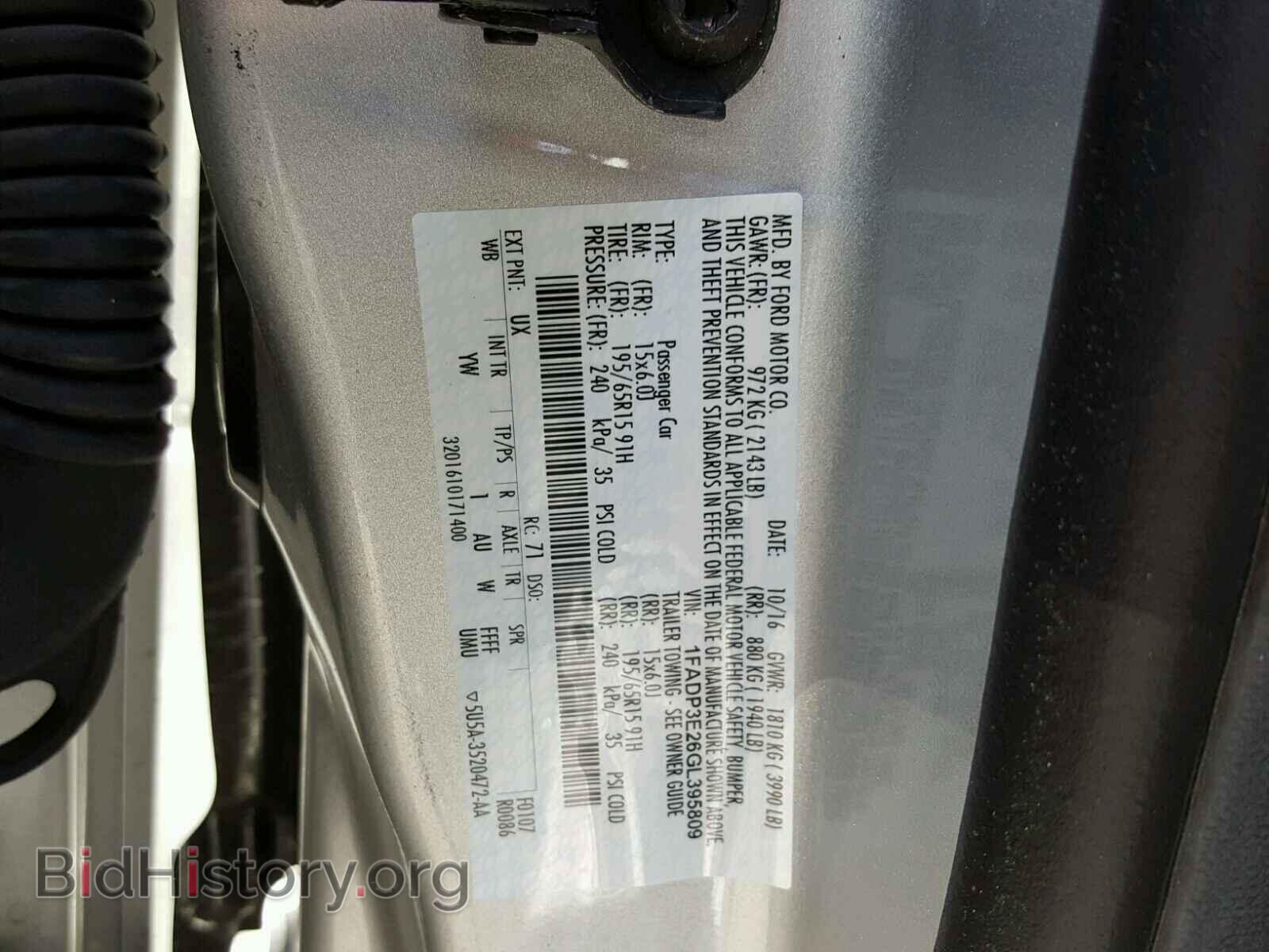 2016 FORD FOCUS - VIN: 1FADP3E26GL395809 - Photo 10