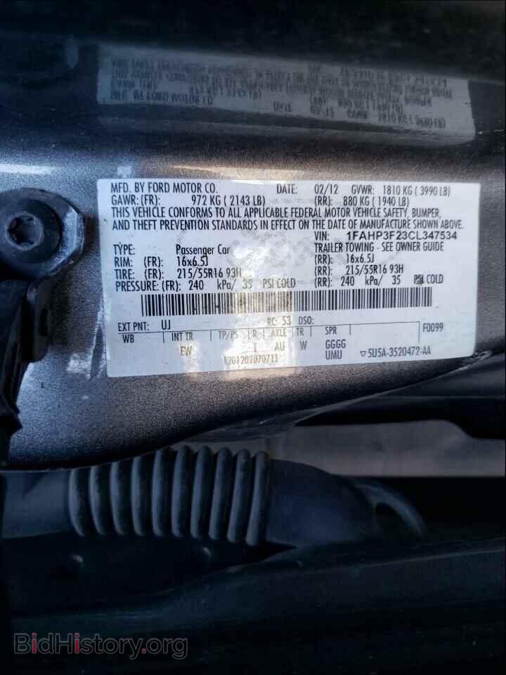 2012 FORD FOCUS - VIN: 1FAHP3F23CL347534 - Photo 10