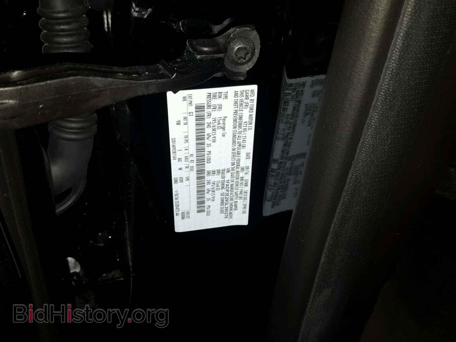 2016 FORD FOCUS - VIN: 1FADP3E29GL390278 - Фото 10