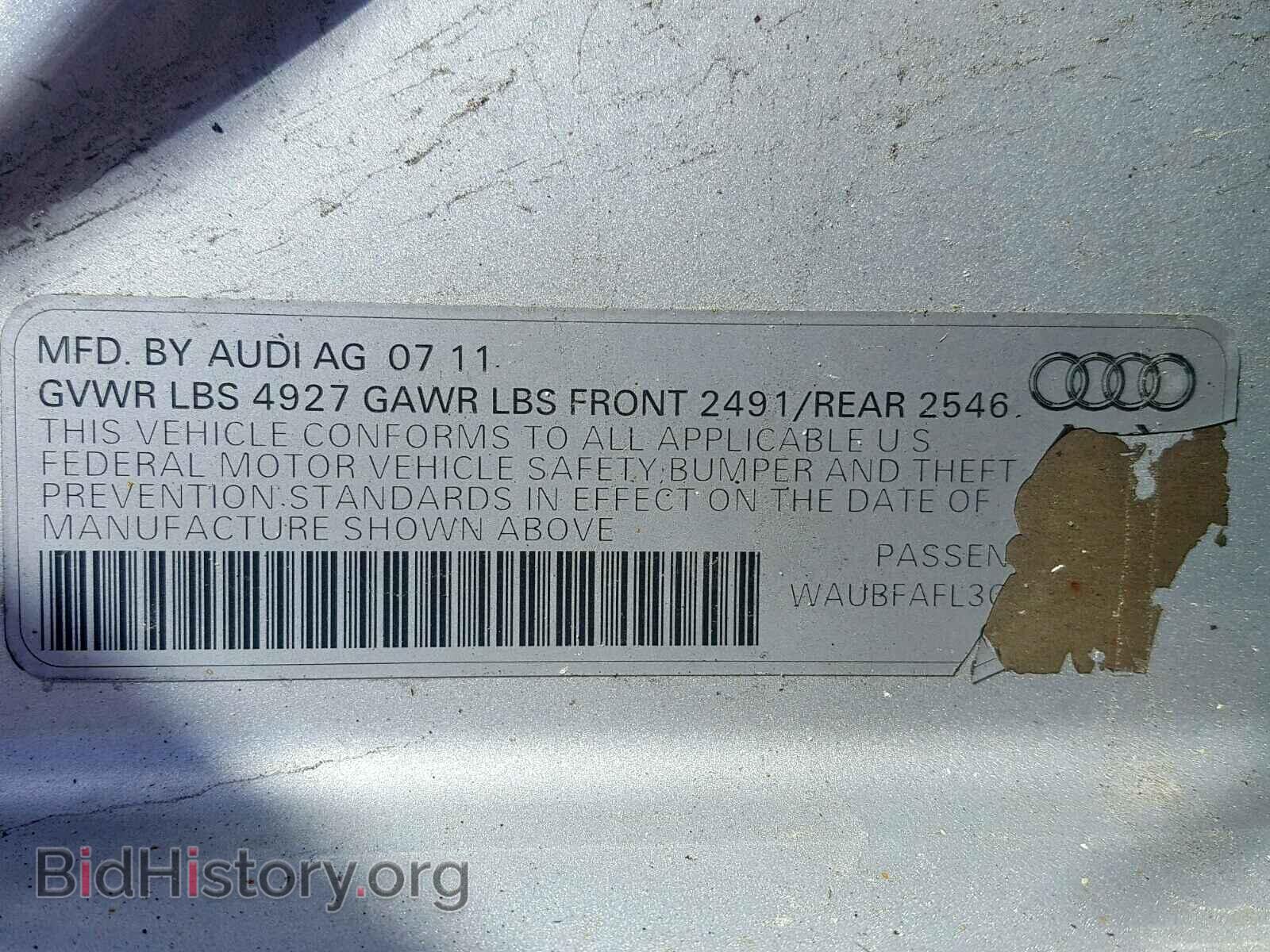 2012 AUDI A4 - VIN: WAUBFAFL3CN003980 - Фото 10