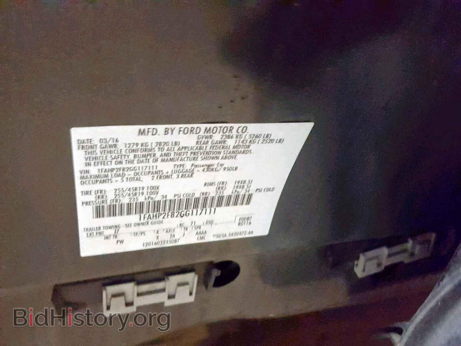 2016 FORD TAURUS - VIN: 1FAHP2F82GG117111 - Photo 10