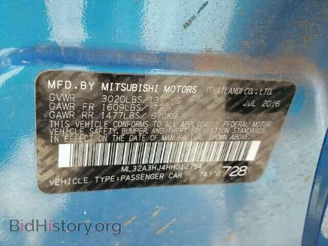 2017 MITSUBISHI MIRAGE - VIN: ML32A3HJ4HH012754 - Фото 10
