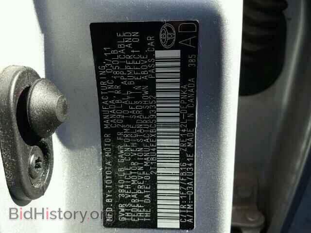 2011 TOYOTA COROLLA - VIN: 2T1BU4EEXBC593352 - Photo 10