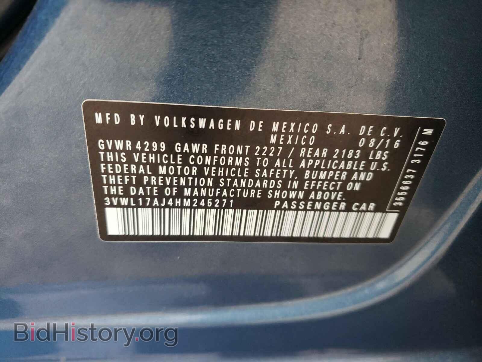 2017 VOLKSWAGEN JETTA - VIN: 3VWL17AJ4HM245271 - Фото 10