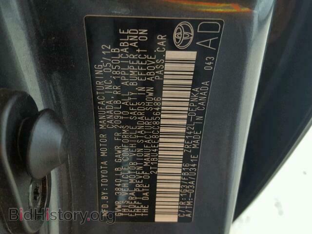 2012 TOYOTA COROLLA BA - VIN: 2T1BU4EE8CC856486 - Фото 10