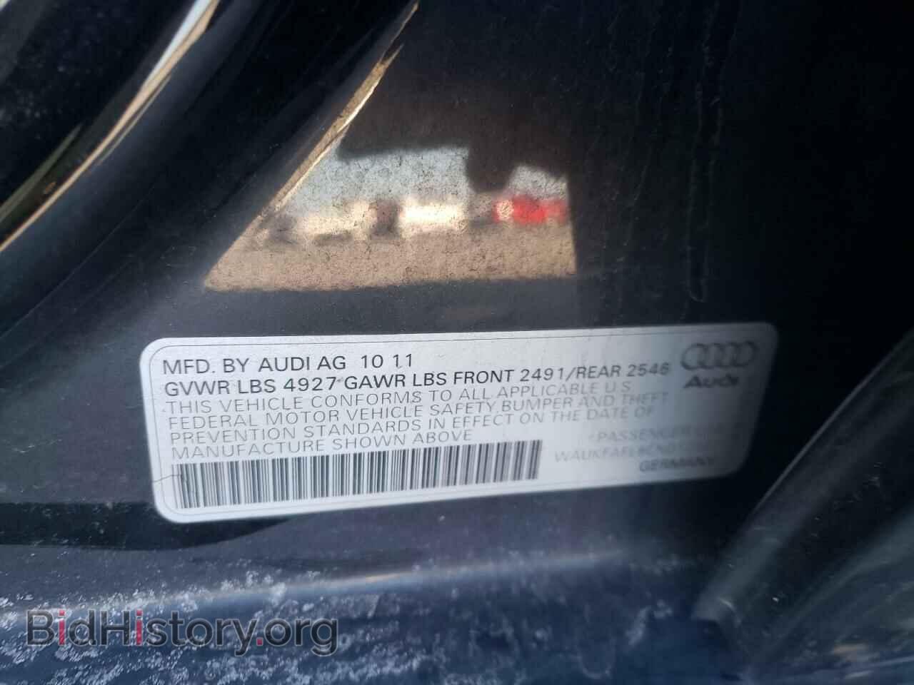 2012 AUDI A4 - VIN: WAUKFAFL8CN012447 - Фото 10