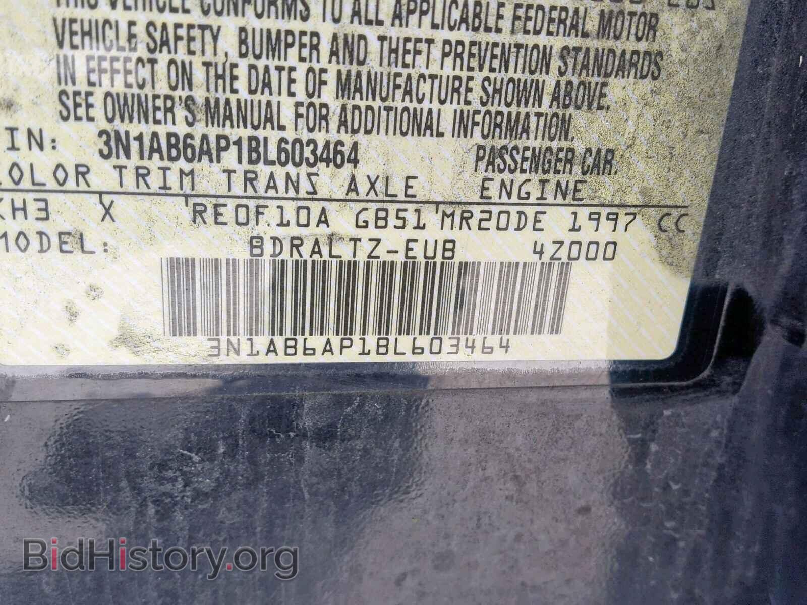 2011 NISSAN SENTRA - VIN: 3N1AB6AP1BL603464 - Фото 10