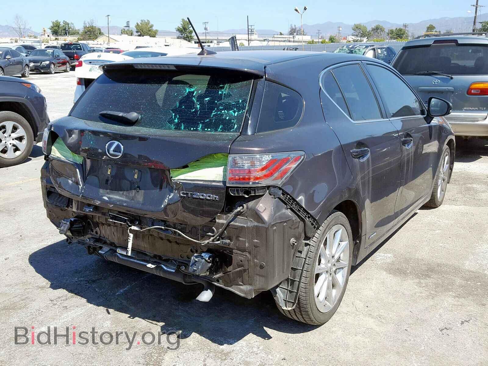 2012 LEXUS CT 200 - VIN: JTHKD5BH4C2050243 - Фото 4