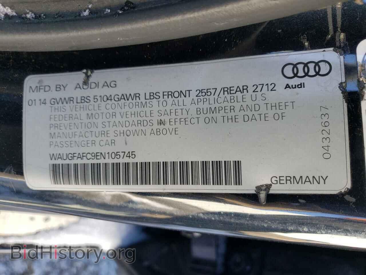 2014 AUDI A6 - VIN: WAUGFAFC9EN105745 - Фото 10