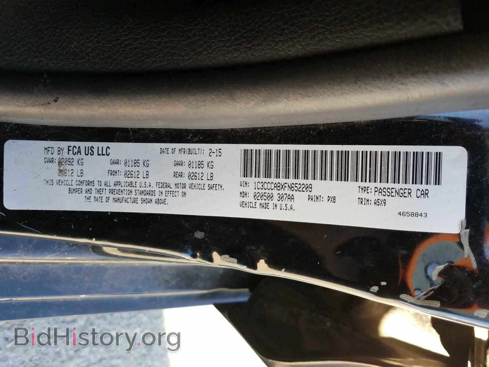 2015 CHRYSLER 200 - VIN: 1C3CCCABXFN652209 - Photo 10