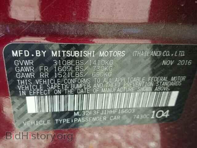 2017 MITSUBISHI MIRAGE - VIN: ML32F3FJ1HHF15603 - Фото 10