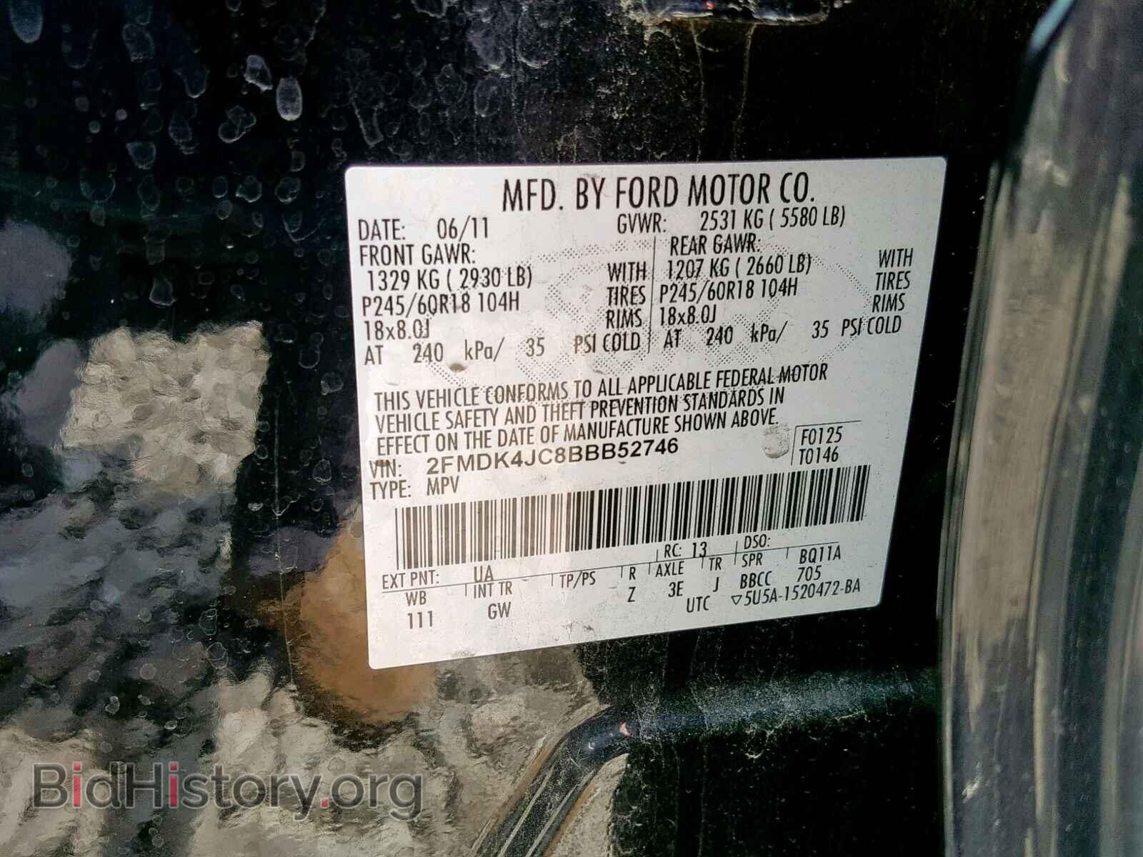 2011 FORD EDGE SEL - VIN: 2FMDK4JC8BBB52746 - Photo 10