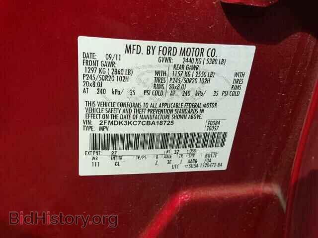 2012 FORD EDGE - VIN: 2FMDK3KC7CBA18725 - Photo 10
