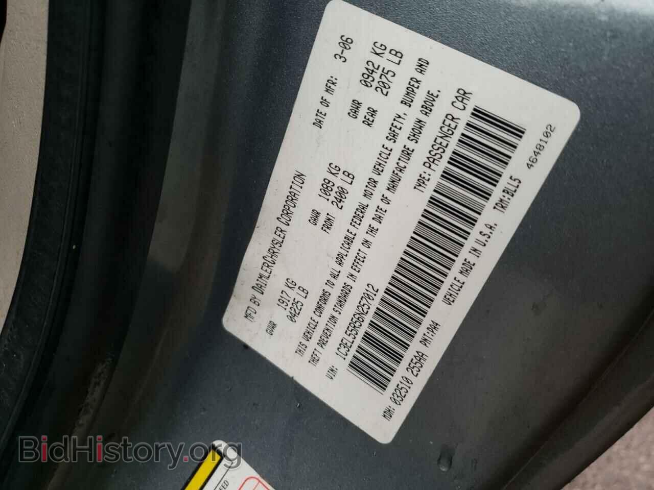 2006 CHRYSLER SEBRING - VIN: 1C3EL55R56N257012 - Фото 10