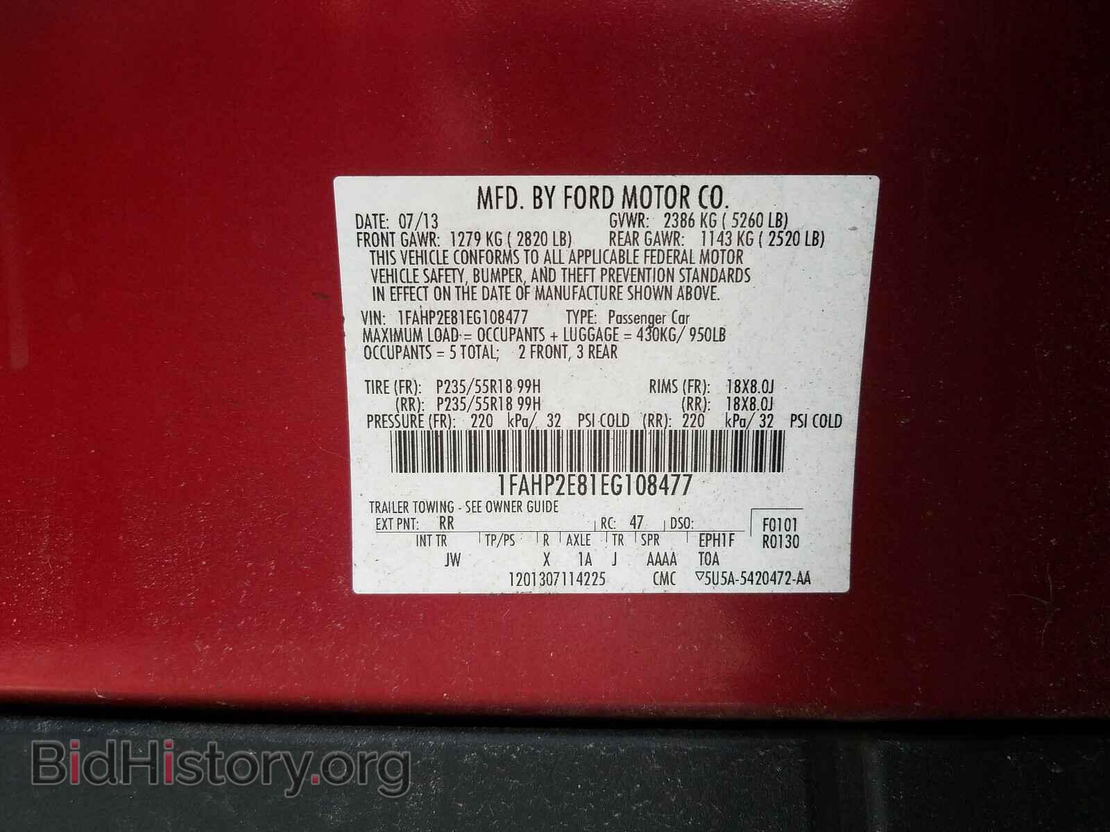 2014 FORD TAURUS - VIN: 1FAHP2E81EG108477 - Photo 10