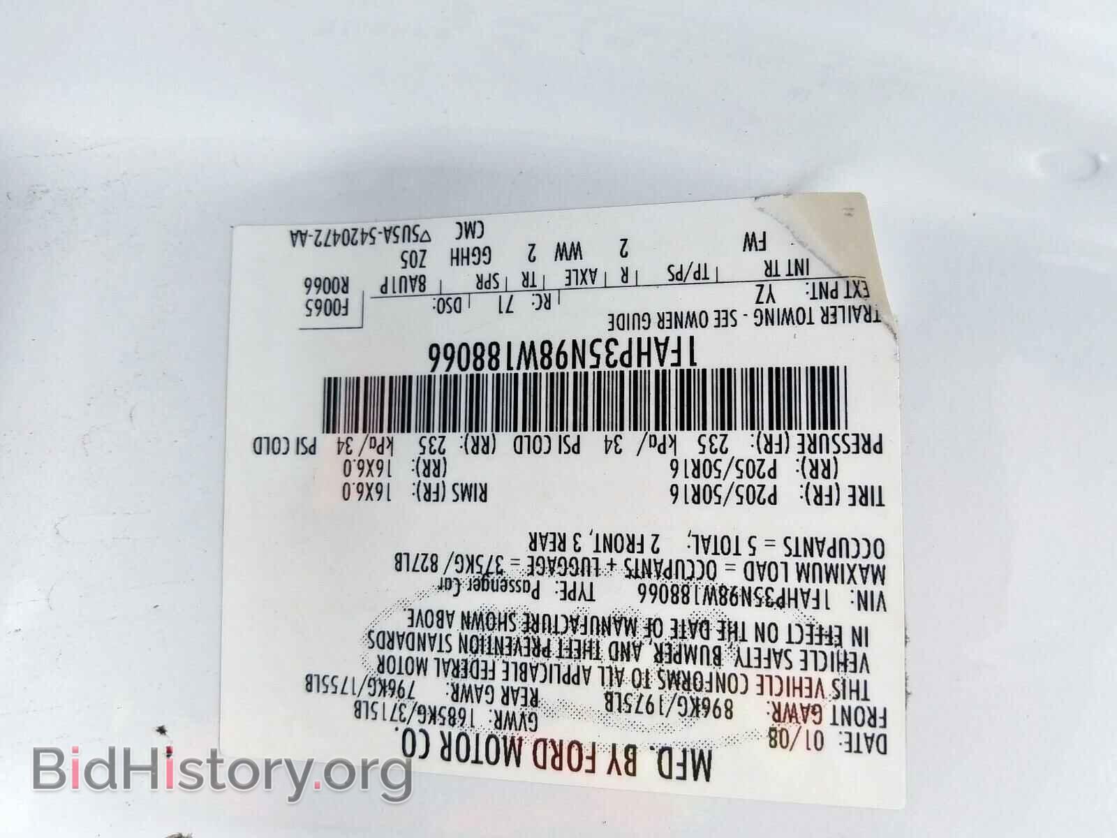 2008 FORD FOCUS - VIN: 1FAHP35N98W188066 - Photo 10