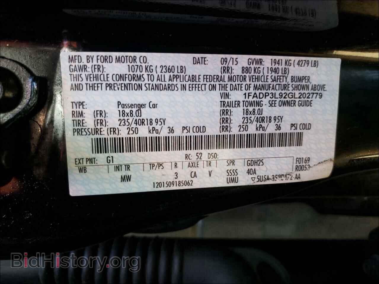 2016 FORD FOCUS - VIN: 1FADP3L92GL202779 - Фото 10