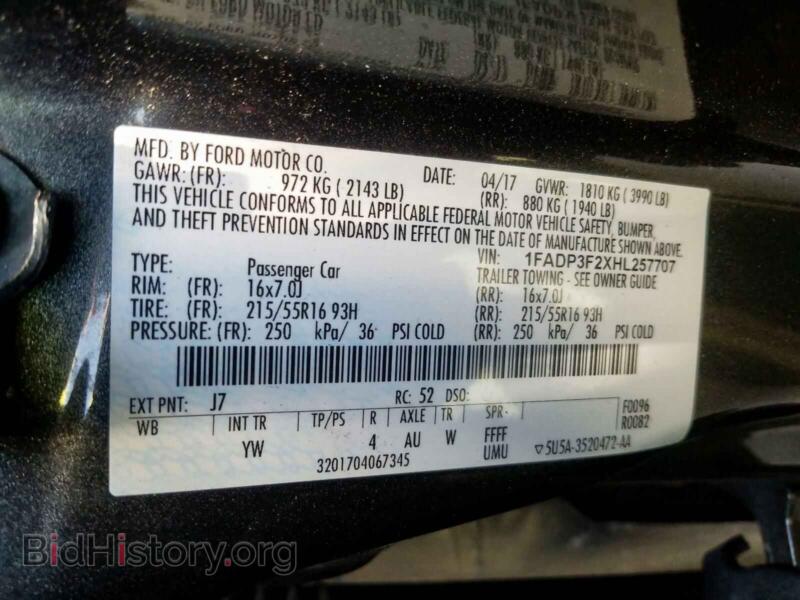 2017 Ford FOCUS (VIN 1FADP3F2XHL257707) — photo 10 of 10