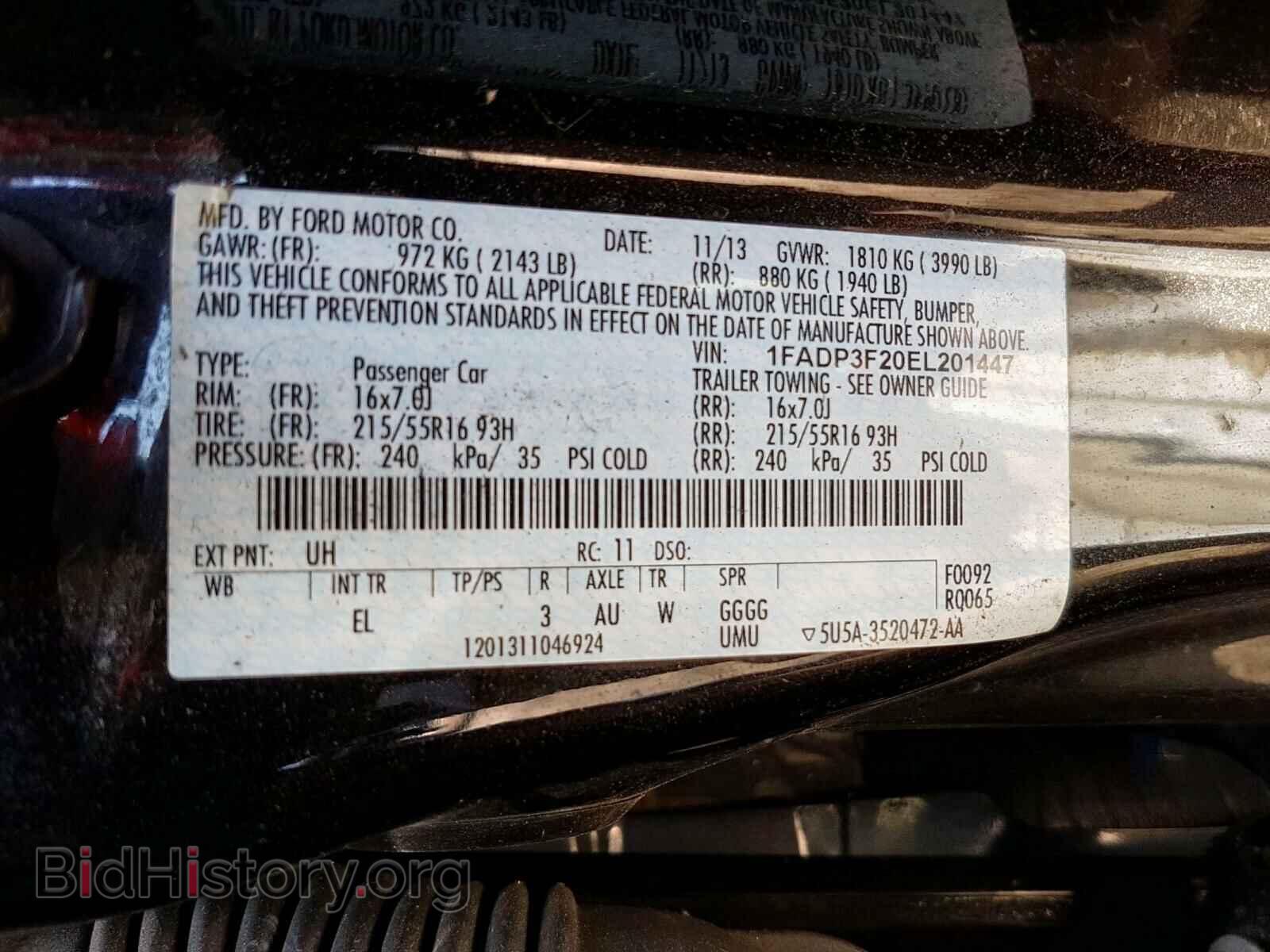 2014 FORD FOCUS - VIN: 1FADP3F20EL201447 - Photo 10